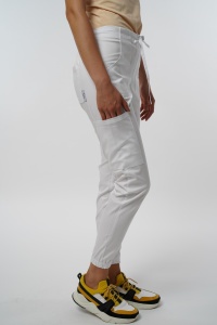 Pantaloni medicali ART stretch (cu elastan) jogger pentru femei-Bleumarin - Img 3