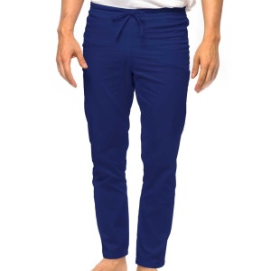 Pantaloni medicali ART stretch (cu elastan) pentru barbati-Albastru safir