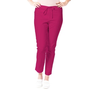 Pantaloni medicali ART stretch (cu elastan) pentru femei-Magenta - Img 1