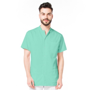 Tunică medicală BOND cu capse -AQUA