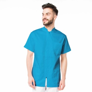 Tunica medicala BOND ZIP cu fermoar -TURQOISE