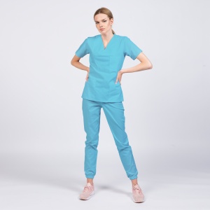 Uniforma medicala CLASS cu pantaloni jogger pentru femei -Ocean - Img 1