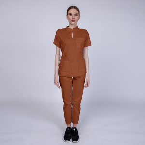 Uniforma medicala cu pantaloni pentru femei STIL -Caramel