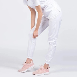 Uniforma medicala stretch (cu elastan) cu pantaloni jogger pentru femei Trend -Bej - Img 2