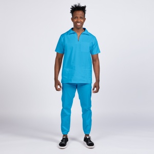Uniforma medicala TREND cu pantaloni jogger pentru barbati-turqoise