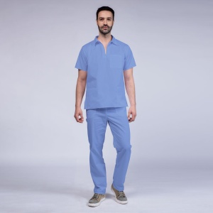 Uniforma medicala TREND cu pantaloni pentru barbati-Azur