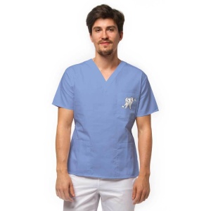 Bluza medicala KULT pentru stomatologi -Azur
