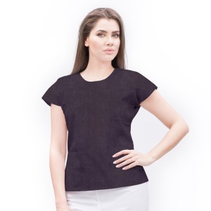 Bluza medicala SPRINT stretch (cu elastan) pentru femei-Negru - Img 1
