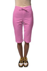 Pantaloni medicali ART clasici din poplin 3/4 cu manseta-Fucsia