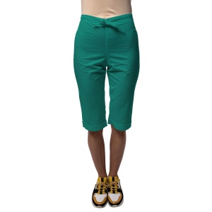 Pantaloni medicali ART clasici din poplin 3/4 cu manseta-Verde menta