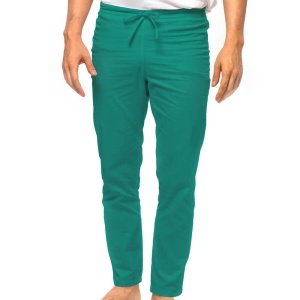 Pantaloni medicali ART stretch (cu elastan) pentru barbati-Verde menta