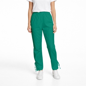 Pantaloni medicali Art Stretch cu fundă pentru femei-Verde menta - Img 2