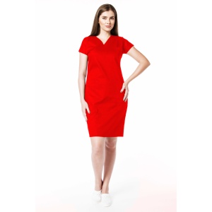 Sarafan medical din poplin ACTIVA -Rosu