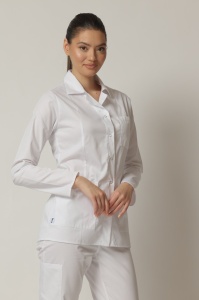 Uniformă medicală Nora cu jachetă mânecă lungă și pantaloni jogger-Bleumarin - Img 5