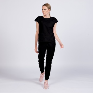 Uniforma medicala SPRINT cu pantalon jogger-Negru - Img 1
