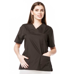 Bluza medicala CLASS pentru femei din microfibra-Negru