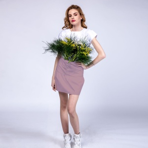 Fusta din elastan(stretch) 1 volan FRILL - Img 20