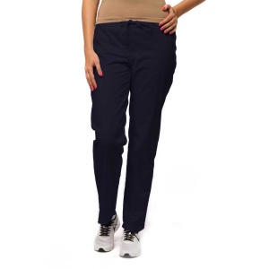 Pantaloni medicali ART clasici din poplin pentru femei -Bleumarin