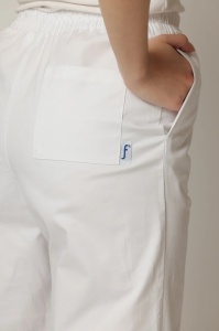 Pantaloni medicali Art din Microfibră evazat pentru femei-Rosu - Img 2