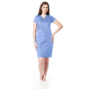 Sarafan medical stretch (cu elastan) ACTIVA -Azur
