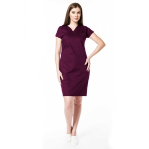 Sarafan medical stretch (cu elastan) ACTIVA -Visiniu