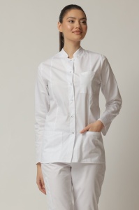 Uniformă medicală Mia cu jachetă mânecă lungă și pantaloni jogger-Magenta - Img 8