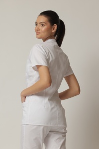 Uniformă medicală Mia cu jachetă mânecă scurtă și pantaloni jogger-Bleumarin - Img 8