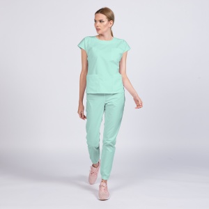 Uniforma medicala SPRINT cu pantalon jogger-Aqua - Img 1