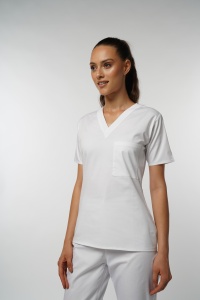 Bluza medicala KULT stretch (cu elastan) pentru femei-Albastru safir - Img 4