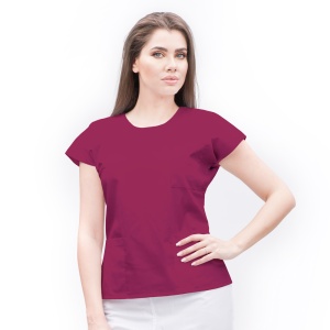 Bluza medicala SPRINT stretch (cu elastan) pentru femei-Fructe de padure - Img 1