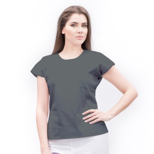 Bluza medicala SPRINT stretch (cu elastan) pentru femei-Gri - Img 1