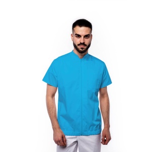 Bomber medical TRAFIC cu maneca scurta, fermoar si bordura elastic pentru barbati - Img 3