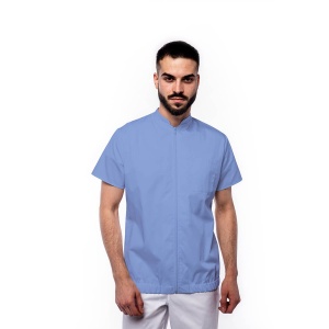 Bomber medical TRAFIC cu maneca scurta, fermoar si bordura elastic pentru barbati - Img 6