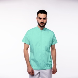 Bomber medical TRAFIC cu maneca scurta, fermoar si bordura elastic pentru barbati - Img 9