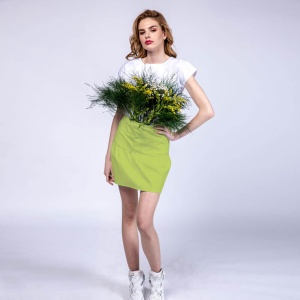 Fusta din elastan(stretch) 1 volan FRILL - Img 16