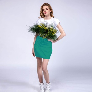 Fusta din elastan(stretch) 1 volan FRILL - Img 18