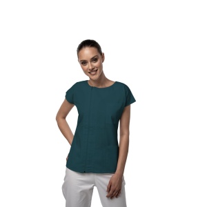 Jacheta halat cambrat cu fermoar pentru femei SPRINT-Verde marin - Img 1