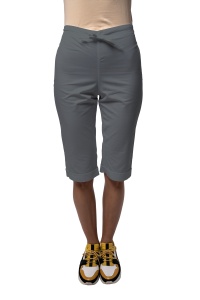 Pantaloni medicali ART clasici din poplin 3/4 cu manseta-Gri