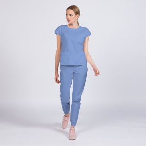 Uniforma medicala SPRINT cu pantalon jogger-Azur - Img 1