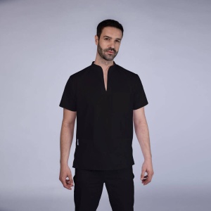 Uniforma medicala stretch STIL (cu elastan) cu pantaloni pentru barbati -Negru