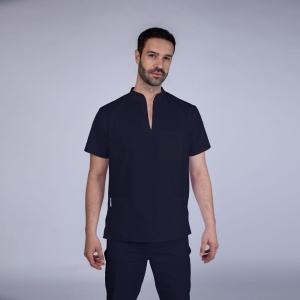 Uniforma medicala stretch STIL (cu elastan) cu pantaloni pentru barbati -Bleumarin