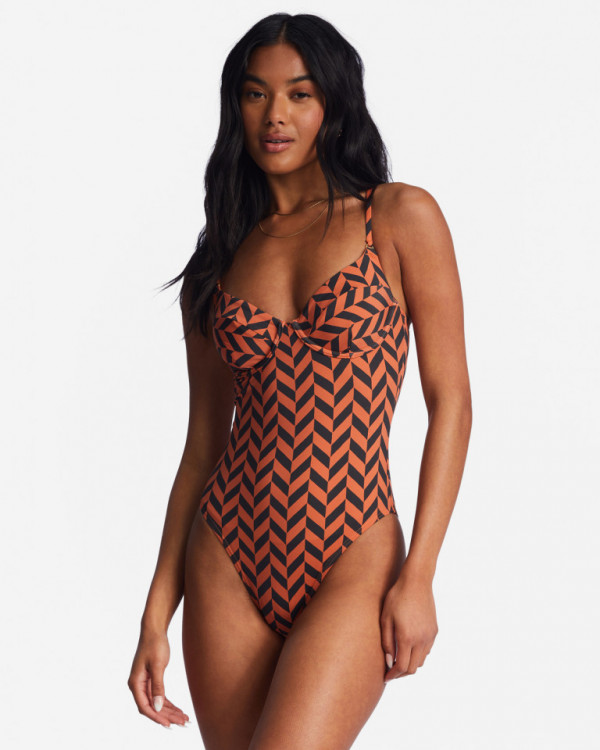 Cross Step One-Piece Swimsuit