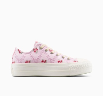 Chuck Taylor All Star Lift Platform Rose Cross Stitch