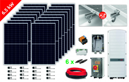 Pachet complet on-grid ITechSol® 6.64 kW instalat, invertor trifazat SolarEdge StorEdge Hybrid 5 kW