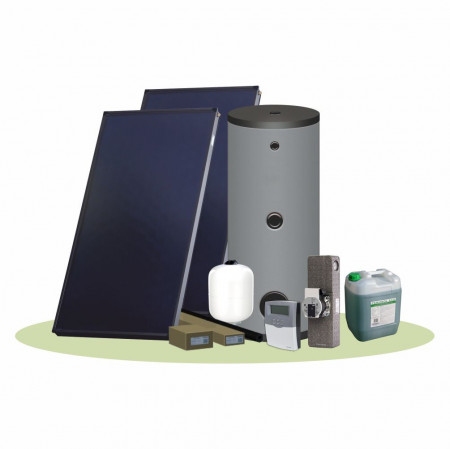 Pachet solar (kit) complet apă caldă menajeră pentru 4-6 persoane (PF Confort)