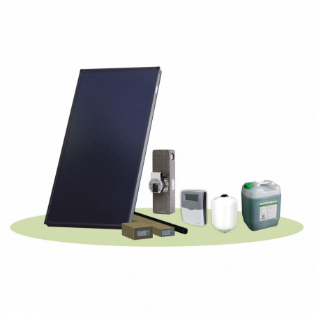 Pachet solar (kit) apă caldă menajeră pentru 2-3 persoane, fără boiler (PF Confort 150 l, fără boiler)