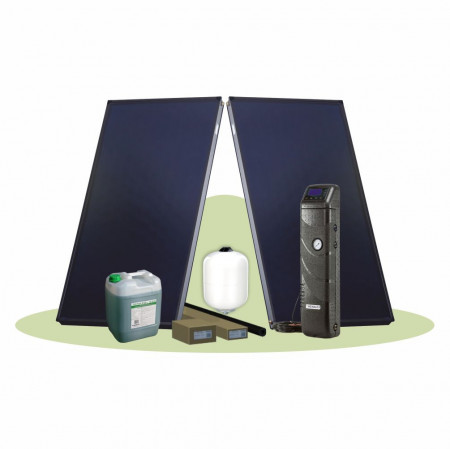 Pachet solar (kit) apă caldă menajeră pentru 4-6 persoane, fără boiler (PF Confort Plus ZPS fără boiler)