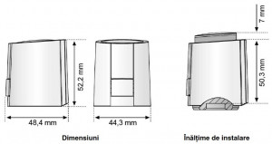 Dimensiuni Actuator termoelectric