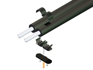 Set colier pentru prinderea ţevilor flexibile din inox