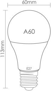 BEC LED E27 12W->75W 3000K 1055LM A60 230V - Img 4